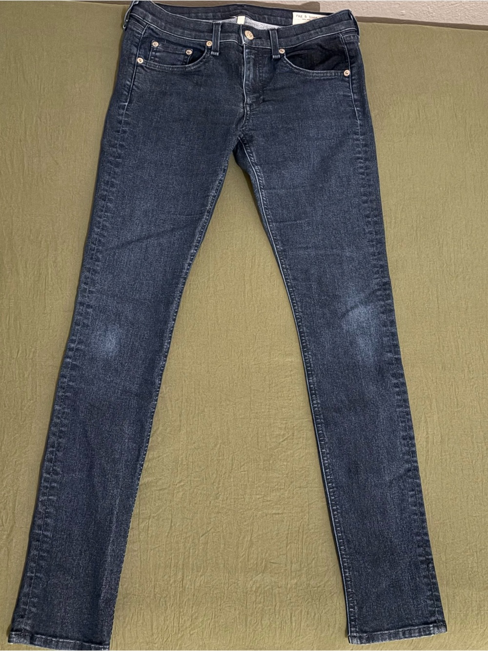 Rag & Bone Dark Wash Slim Straight Jeans